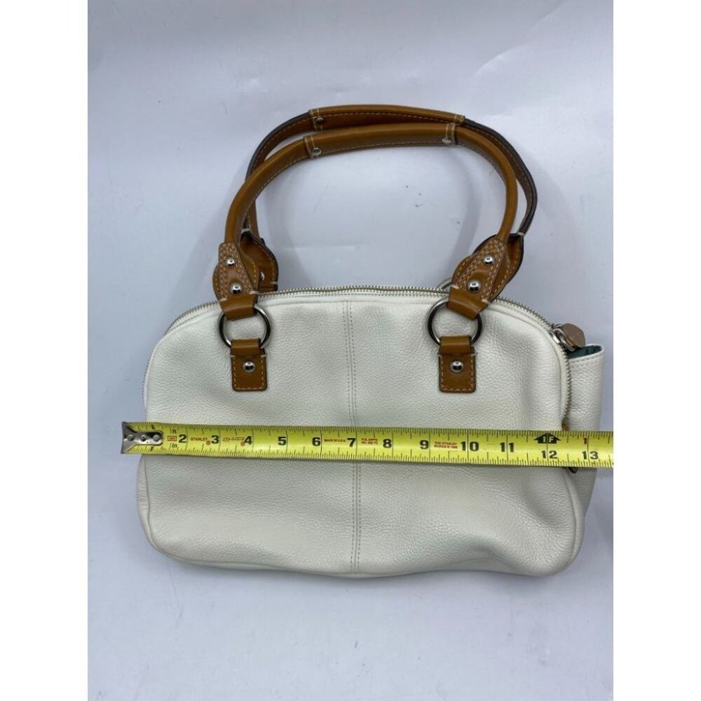 Coach Leather Medium Size White Brown Shoulder Bag - Picture 6 of 15
